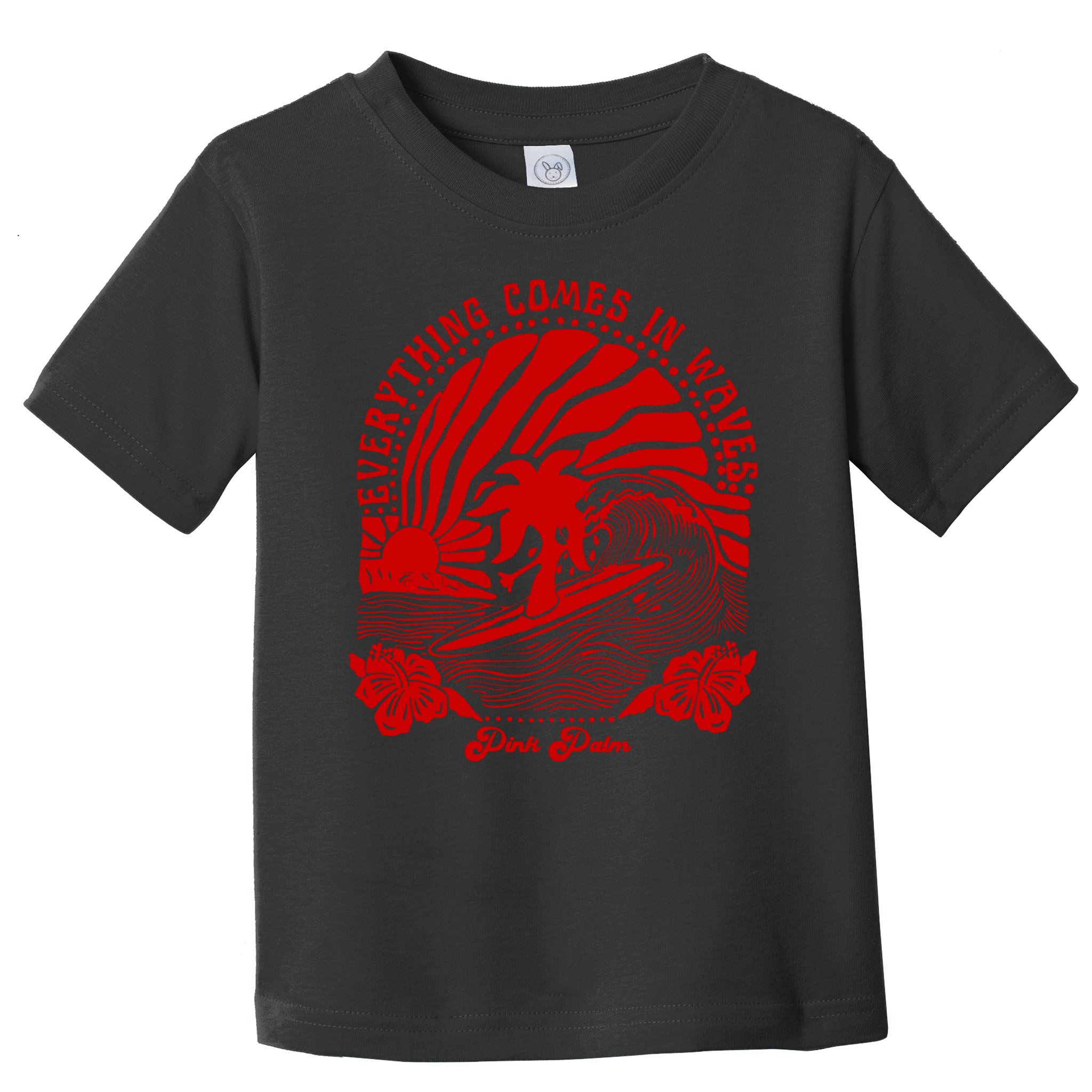 everything comes in waves pink palm Pullover Toddler T-Shirt