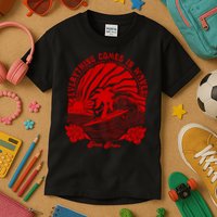 everything comes in waves pink palm Pullover Kids T-Shirt