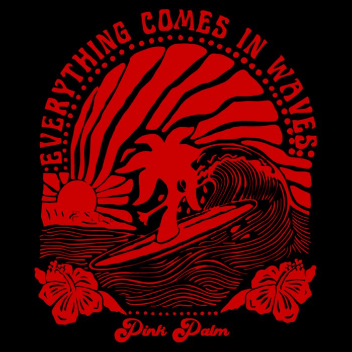 everything comes in waves pink palm Pullover Kids T-Shirt