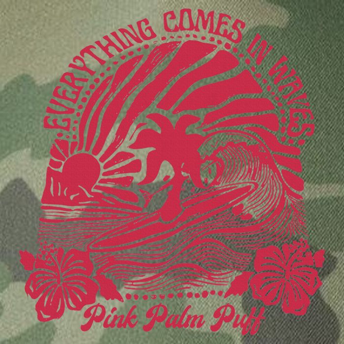 Everything Comes In Waves Palm Puff Summer Vibes Legacy Tie Dye Trucker Hat