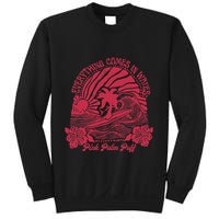 Everything Comes In Waves Palm Puff Summer Vibes Sweatshirt