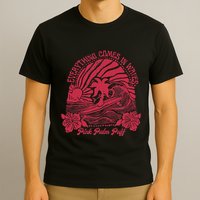 Everything Comes In Waves Palm Puff Summer Vibes T-Shirt