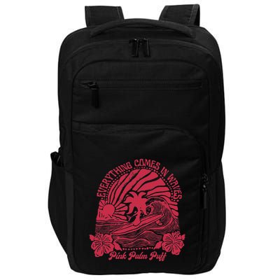 Everything Comes In Waves Palm Puff Summer Vibes Impact Tech Backpack