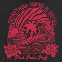 Everything Comes In Waves Palm Puff Summer Vibes Beanie