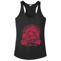 Everything Comes In Waves Palm Puff Summer Vibes Ladies PosiCharge Competitor Racerback Tank