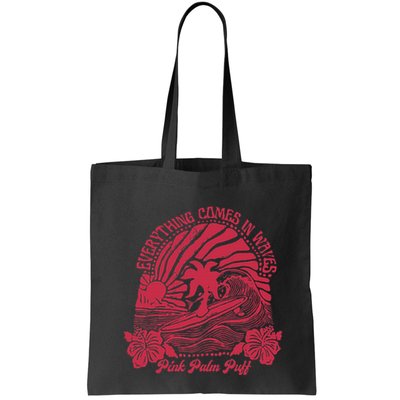 Everything Comes In Waves Palm Puff Summer Vibes Bag