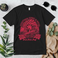 Everything Comes In Waves Palm Puff Summer Vibes Premium T-Shirt