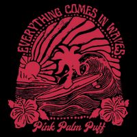 Everything Comes In Waves Palm Puff Summer Vibes Premium T-Shirt