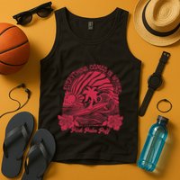 Everything Comes In Waves Palm Puff Summer Vibes Tank Top