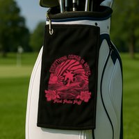 Everything Comes In Waves Palm Puff Summer Vibes Golf Towel