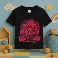 Everything Comes In Waves Palm Puff Summer Vibes Toddler T-Shirt