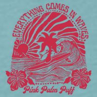 Everything Comes In Waves Palm Puff Summer Vibes Sueded Cloud Jersey T-Shirt