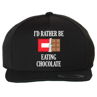 Eating Chocolate Ironic Saying Chocolatier Cute Gift Wool Snapback Cap