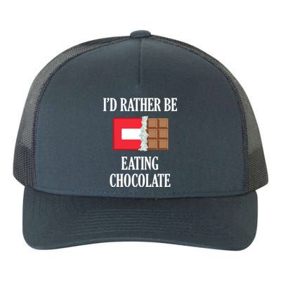 Eating Chocolate Ironic Saying Chocolatier Cute Gift Yupoong Adult 5-Panel Trucker Hat