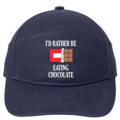 Eating Chocolate Ironic Saying Chocolatier Cute Gift 7-Panel Snapback Hat