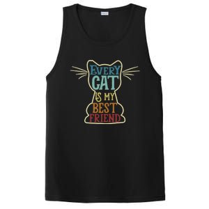 Every Cat Is My Best Friend Cat Mom Cat Lovers Funny Cat Gift PosiCharge Competitor Tank