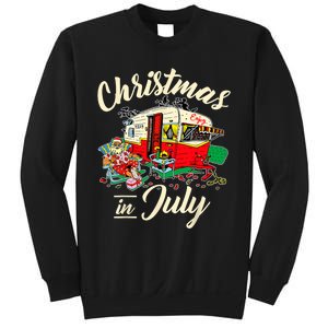 Enjoy Christmas In July Hippie RV Camping Gift Camping Lover Sweatshirt