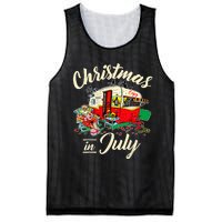 Enjoy Christmas In July Hippie RV Camping Gift Camping Lover Mesh Reversible Basketball Jersey Tank