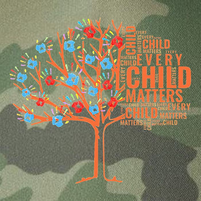 Every Child In Matters Tree Orange Day Legacy Tie Dye Trucker Hat