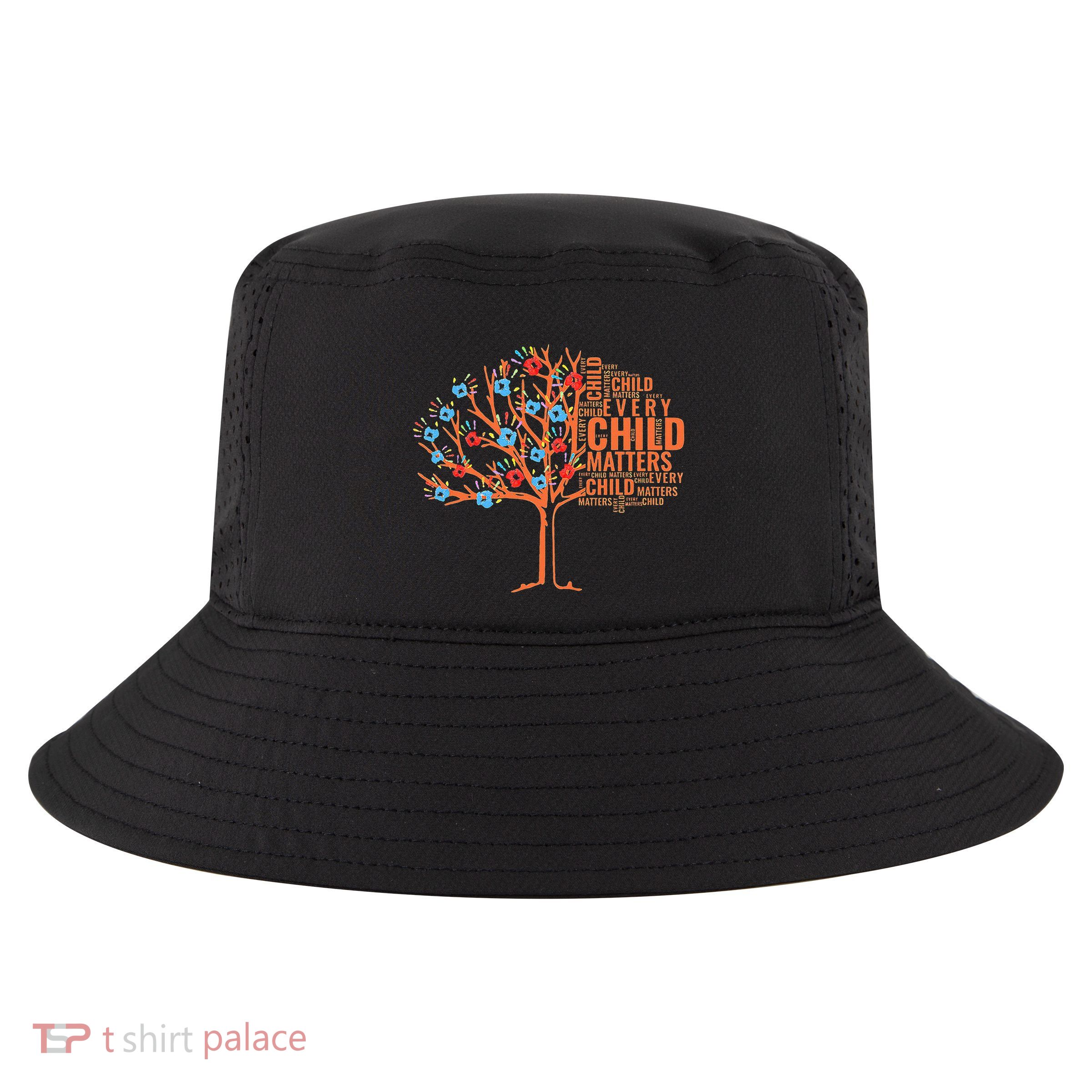 Every Child In Matters Tree Orange Day Cool Comfort Performance Bucket Hat