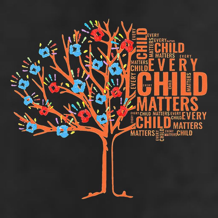 Every Child In Matters Tree Orange Day Garment-Dyed Fleece Hoodie
