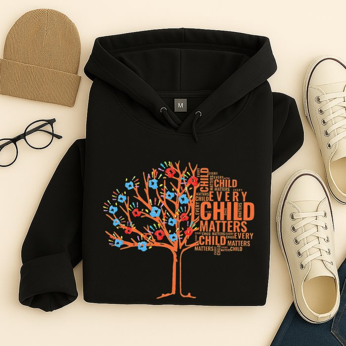 Every Child In Matters Tree Orange Day Hoodie