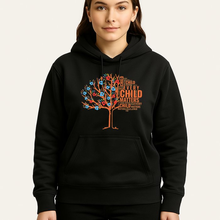 Every Child In Matters Tree Orange Day Hoodie