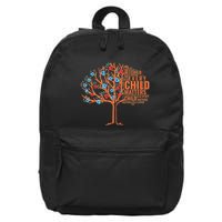 Every Child In Matters Tree Orange Day 16 in Basic Backpack