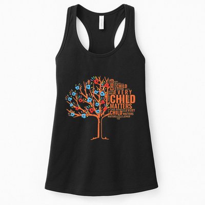 Every Child In Matters Tree Orange Day Womens Tank Top