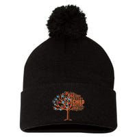 Every Child In Matters Tree Orange Day Pom Pom 12in Knit Beanie