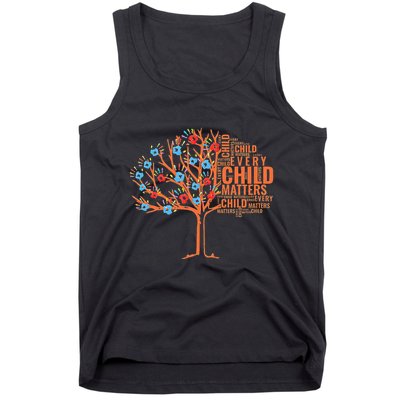 Every Child In Matters Tree Orange Day Tank Top