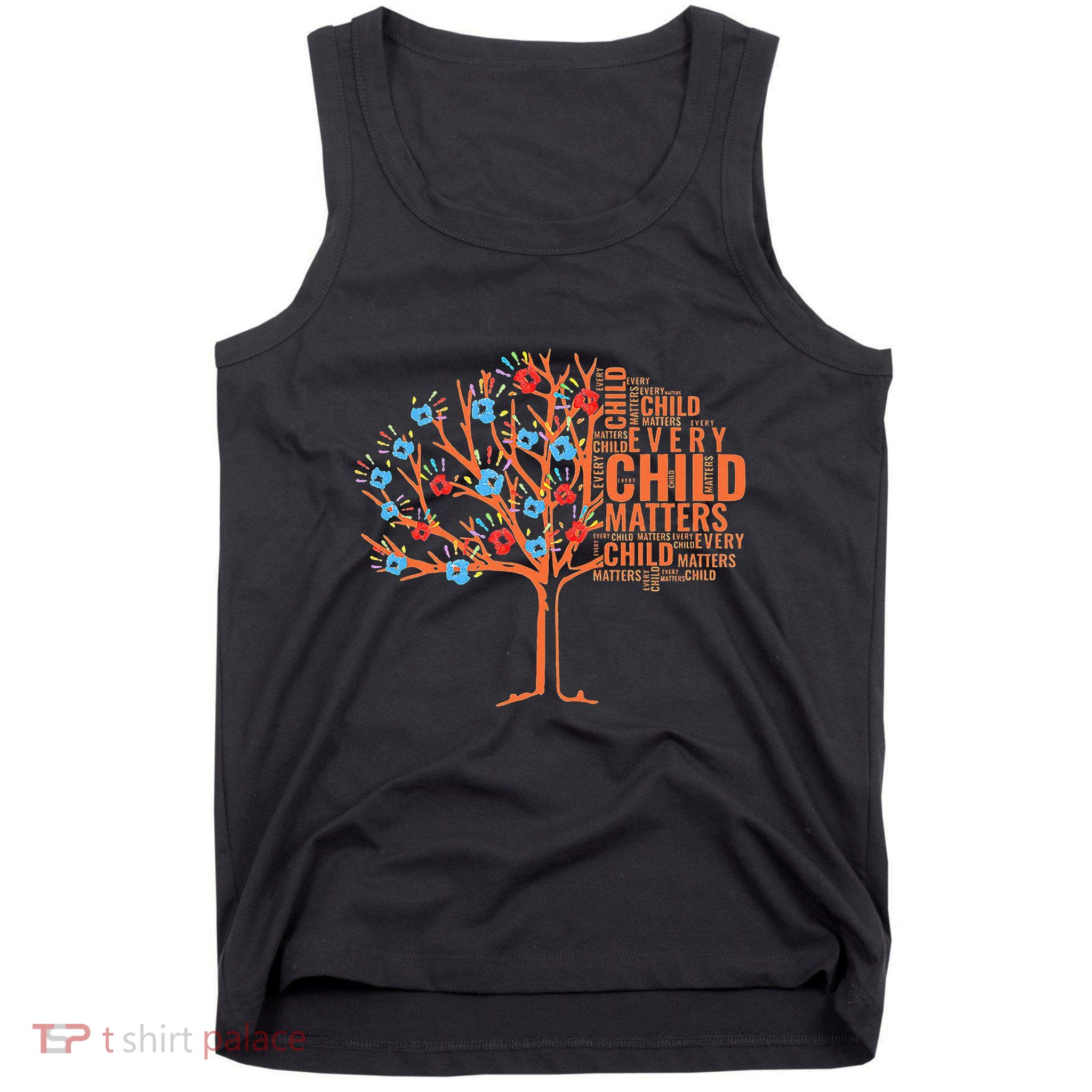 Every Child In Matters Tree Orange Day Tank Top