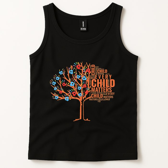 Every Child In Matters Tree Orange Day Tank Top