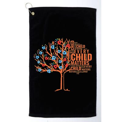 Every Child In Matters Tree Orange Day Golf Towel