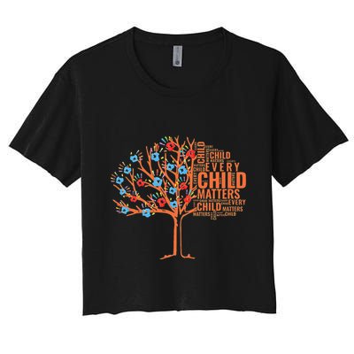 Every Child In Matters Tree Orange Day Crop Top