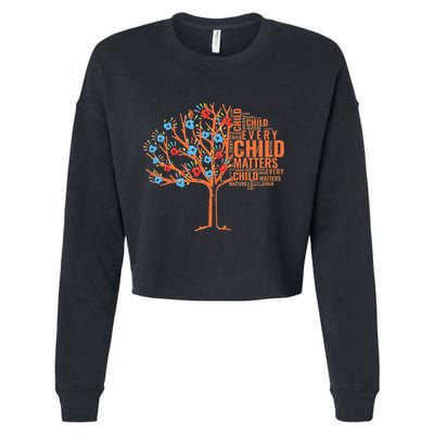 Every Child In Matters Tree Orange Day Cropped Pullover Crew