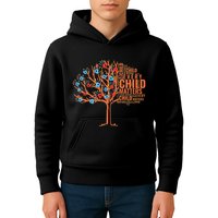 Every Child In Matters Tree Orange Day Kids Hoodie
