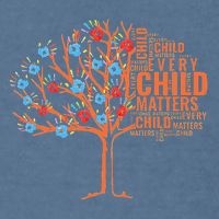 Every Child In Matters Tree Orange Day Garment-Dyed Sweatshirt