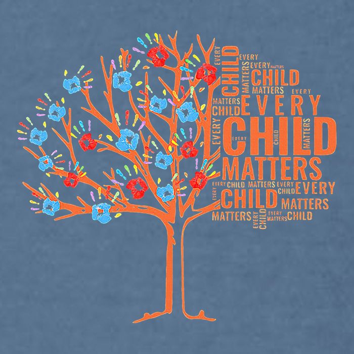 Every Child In Matters Tree Orange Day Garment-Dyed Sweatshirt