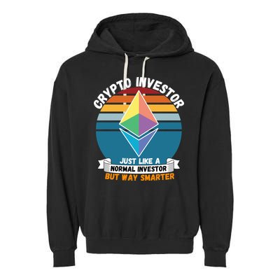Ethereum Crypto Investor, HODL Ethereum, Crypto Coin, Funny ETH Garment-Dyed Fleece Hoodie