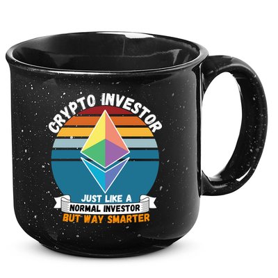 Ethereum Crypto Investor, HODL Ethereum, Crypto Coin, Funny ETH 15oz Campfire Ceramic Mug