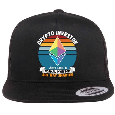 Ethereum Crypto Investor, HODL Ethereum, Crypto Coin, Funny ETH Flatbill Hat