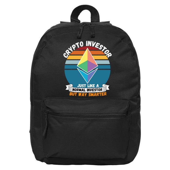 Ethereum Crypto Investor, HODL Ethereum, Crypto Coin, Funny ETH 16 in Basic Backpack
