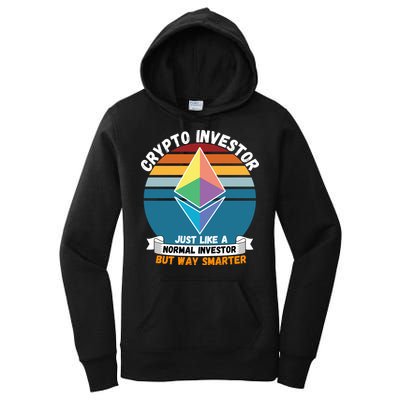 Ethereum Crypto Investor, HODL Ethereum, Crypto Coin, Funny ETH Women's Pullover Hoodie