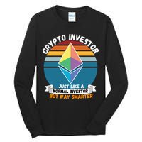 Ethereum Crypto Investor, HODL Ethereum, Crypto Coin, Funny ETH Tall Long Sleeve T-Shirt