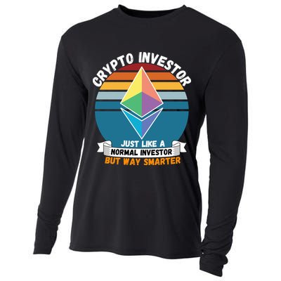 Ethereum Crypto Investor, HODL Ethereum, Crypto Coin, Funny ETH Cooling Performance Long Sleeve Crew