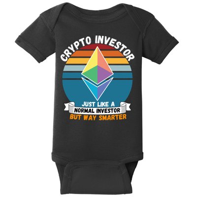 Ethereum Crypto Investor, HODL Ethereum, Crypto Coin, Funny ETH Baby Bodysuit