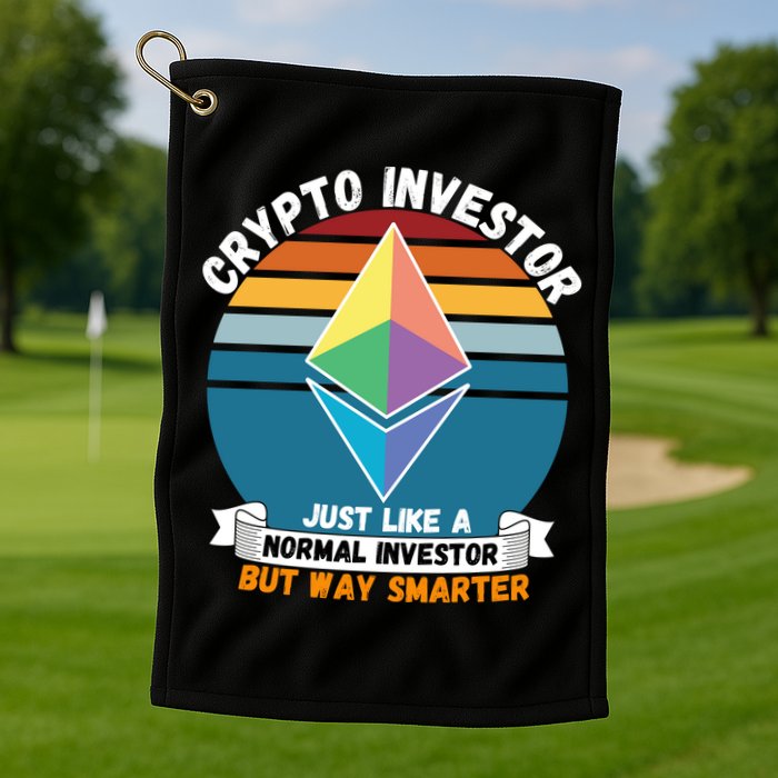 Ethereum Crypto Investor, HODL Ethereum, Crypto Coin, Funny ETH Golf Towel