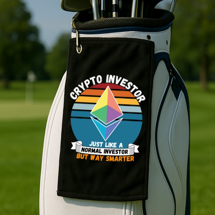 Ethereum Crypto Investor, HODL Ethereum, Crypto Coin, Funny ETH Golf Towel