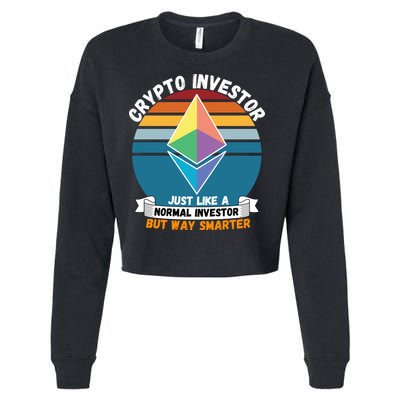 Ethereum Crypto Investor, HODL Ethereum, Crypto Coin, Funny ETH Cropped Pullover Crew